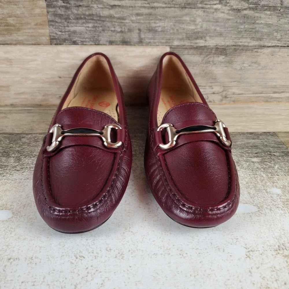Marc Joseph New York Grand Street Womens Loafer Shoes Sz 6 Burgundy Leather